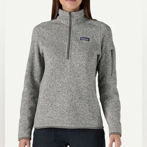 Patagonia Women's Better Sweater 1/4-Zip classic Fleece grey size small